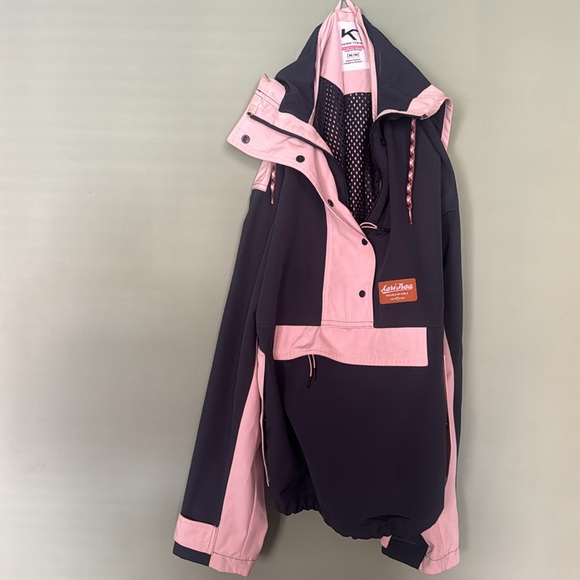 Kari Traa Women’s Waterproof Windbreaker anorak Jacket Navy and Pink Colorblock - Picture 3 of 9